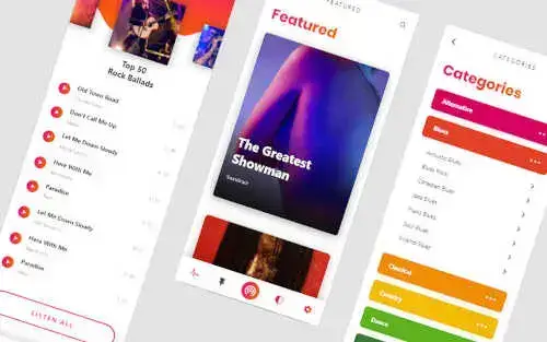 Billed af mit Spotify Webudvikling projekt, klik her for flere oplysninger